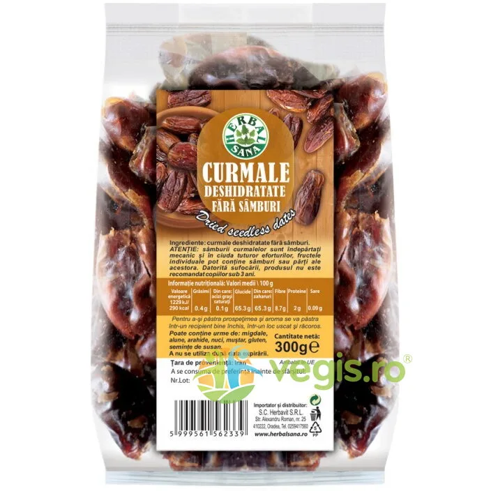 Curmale fara Samburi 300g Herbavit — preț și oferte