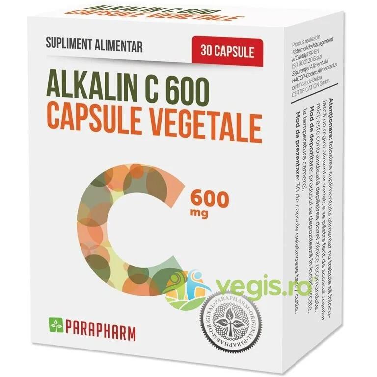 Alkalin C 600mg (Vitamina C Alcalina) 30Cps Quantum Parapharm — preț și oferte