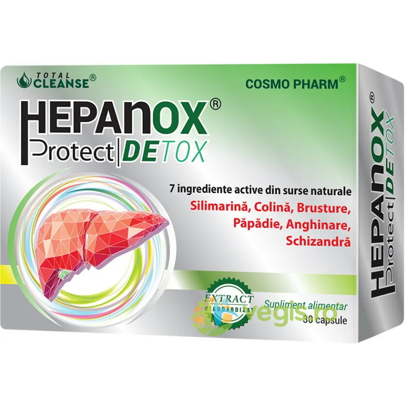 Hepanox Protect Detox 30cps COSMO PHARM — preț și oferte
