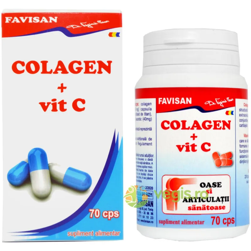 Colagen si Vitamina C 70cps Favisan — preț și oferte