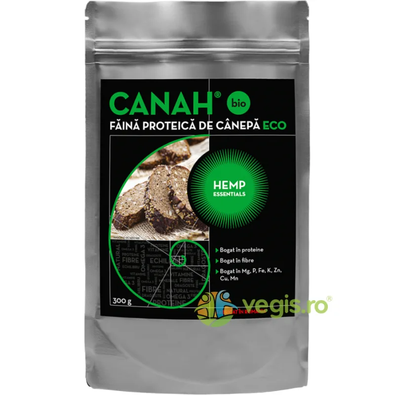 Faina Proteica de Canepa Ecologica/Bio 300g Canah — preț și oferte