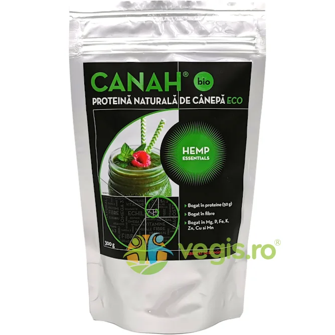 Pudra Proteica de Canepa Ecologica/Bio 300g Canah — preț și oferte