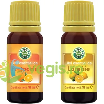 Pachet Ulei Esential de Portocale 10ml + Ulei Esential de Lamaie 10ml Herbavit — preț și oferte