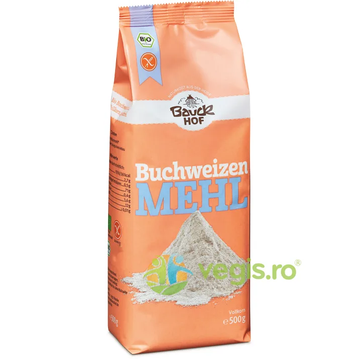 Faina de Hrisca Integrala fara Gluten Ecologica/Bio 500g BAUCKHOF — preț și oferte