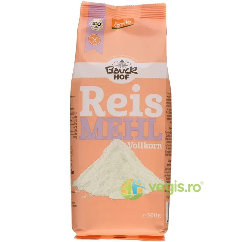 Faina Integrala de Orez Fara Gluten Ecologica/Bio 500g BAUCKHOF — preț și oferte
