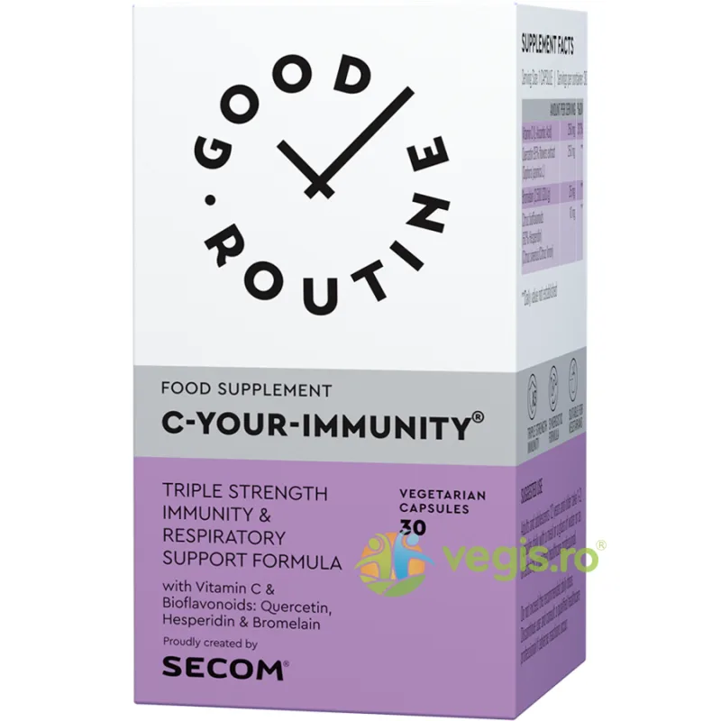 C Your Immunity (Vitamina C cu Quercetina) 30cps vegetale Secom, GOOD ROUTINE — preț și oferte