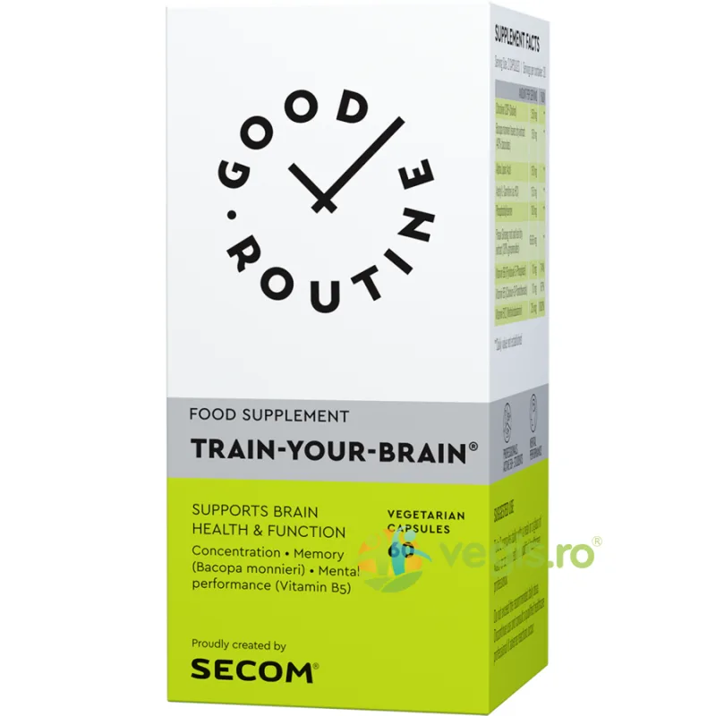 Train Your Brain 60cps vegetale Secom, GOOD ROUTINE — preț și oferte