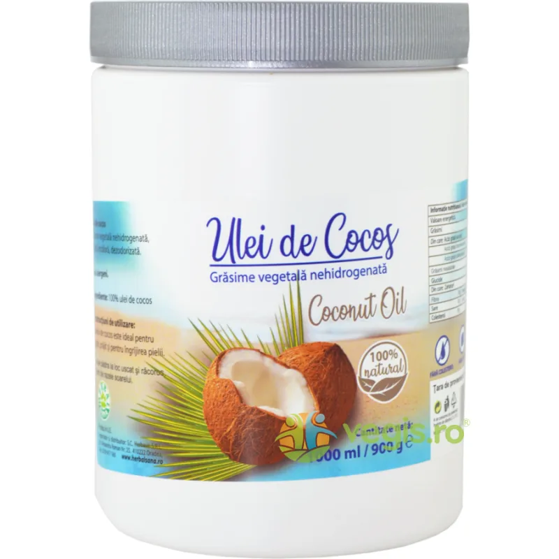 Ulei de Cocos (pentru Gatit) 1000ml/900g Herbavit — preț și oferte