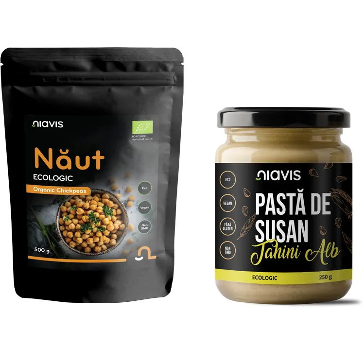 Pachet Naut Ecologic/Bio 500g + Pasta de Susan Tahini Alb Ecologica/Bio 250g NIAVIS — preț și oferte
