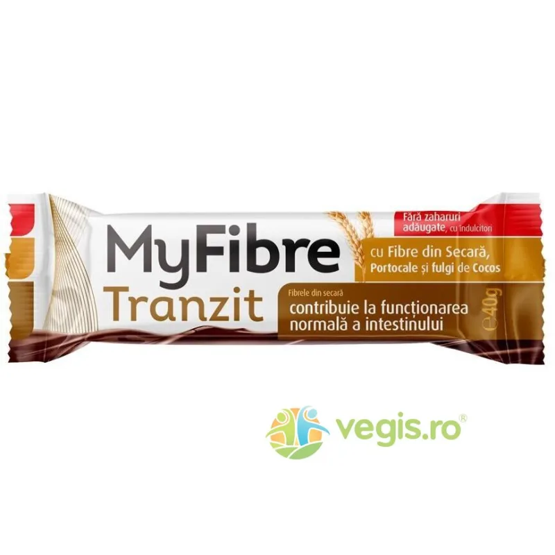 Baton Tranzit cu Fibre din Secara, Portocale si Fulgi de Cocos MyFibre 40g SLY&nbsp;NUTRITIA — preț și oferte