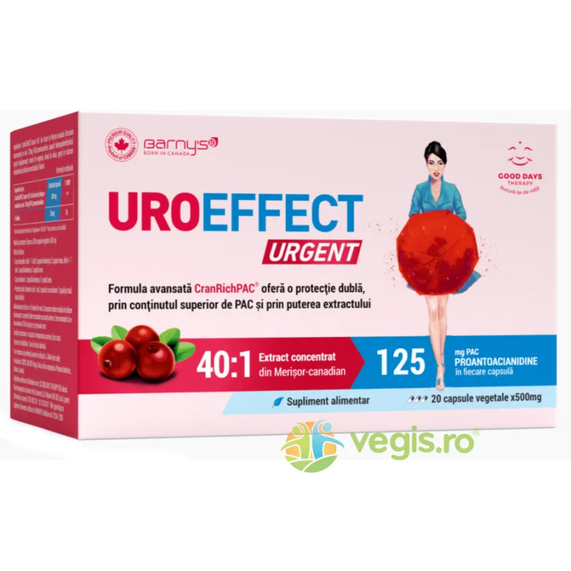 UroEffect Urgent 20cps vegetale Good Days Therapy, BIOPOL — preț și oferte
