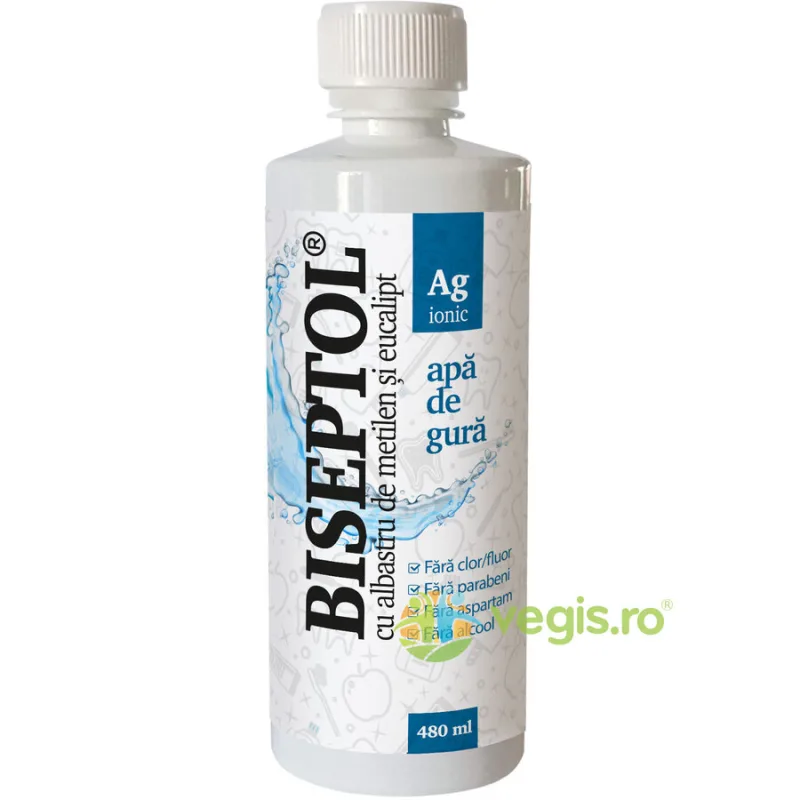 BiSeptol Apa de Gura cu Albastru de Metilen si Eucalipt 480ml DACIA PLANT — preț și oferte