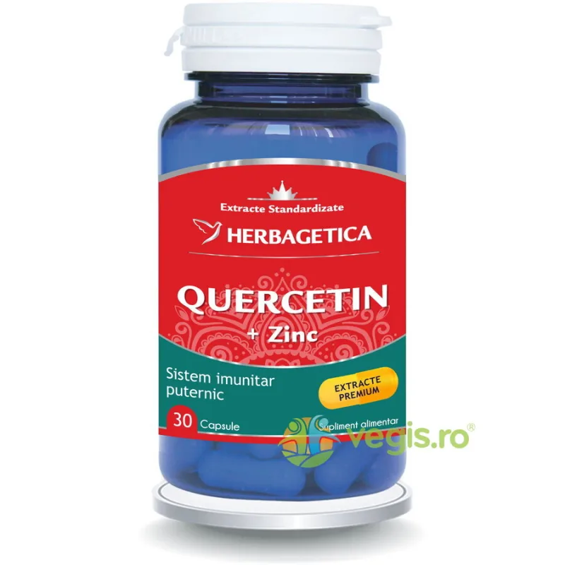 Quercetin + Zinc 30cps HERBAGETICA — preț și oferte