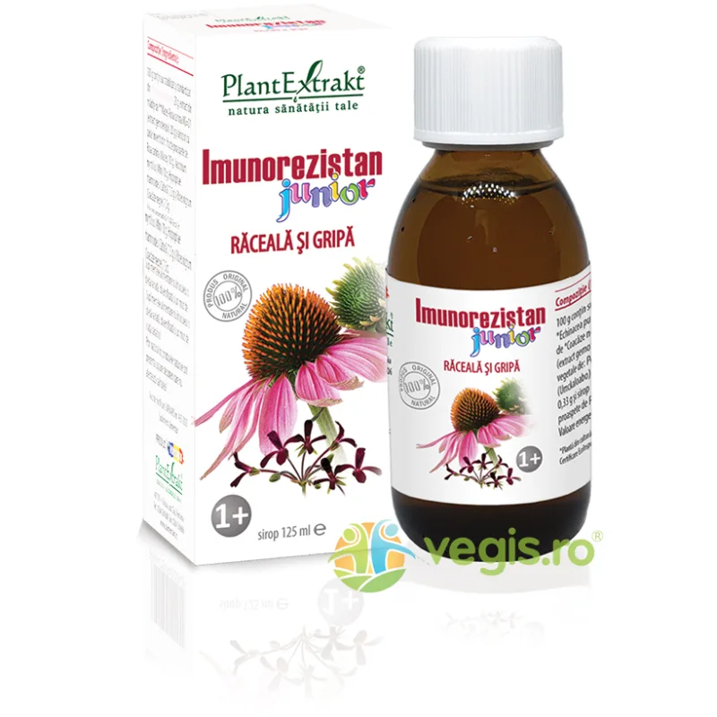 Imunorezistan raceala si Gripa Junior 125ml PLANTEXTRAKT — preț și oferte