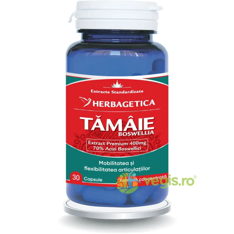Tamaie (Boswellia Serrata) 30cps HERBAGETICA — preț și oferte