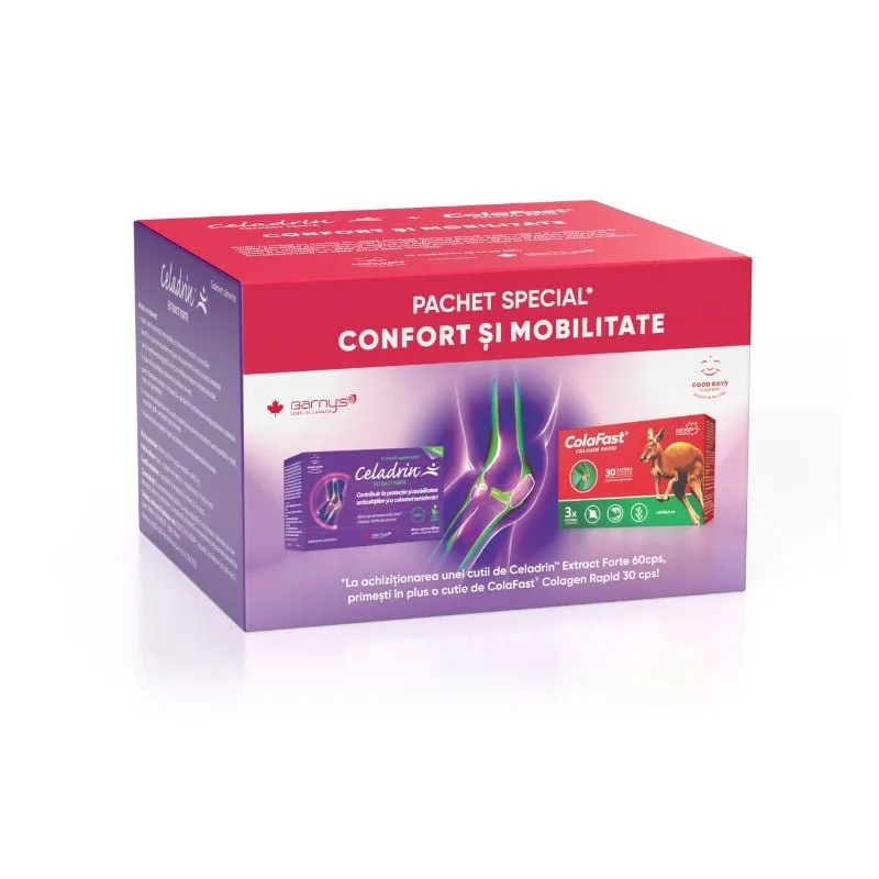 Pachet Celadrin Extract Forte 60 capsule + Colafast Colagen Rapid 30 capsule, Good Days Therapy — preț și oferte