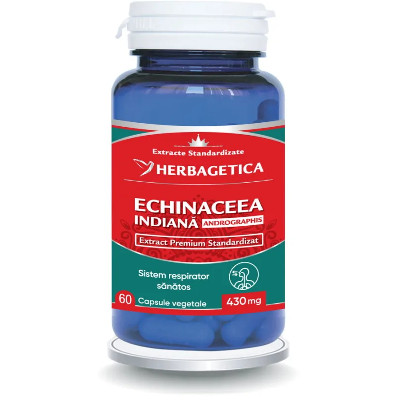 Echinaceea Indiana - Andrographis 60cps HERBAGETICA — preț și oferte