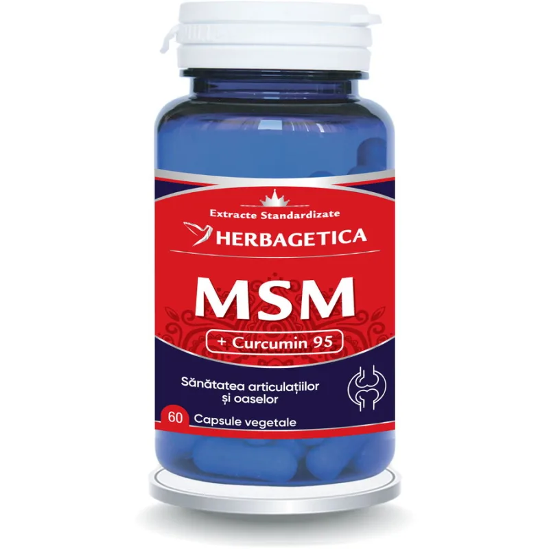 MSM + Curcumin 95 60cps HERBAGETICA — preț și oferte
