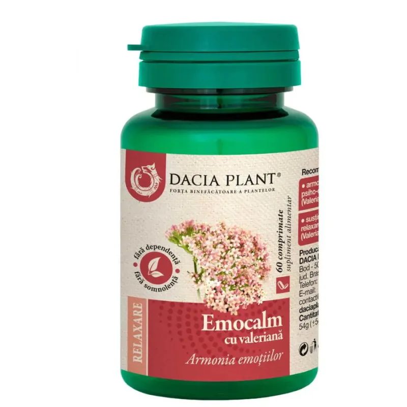Emocalm cu Valeriana 60cpr DACIA PLANT — preț și oferte
