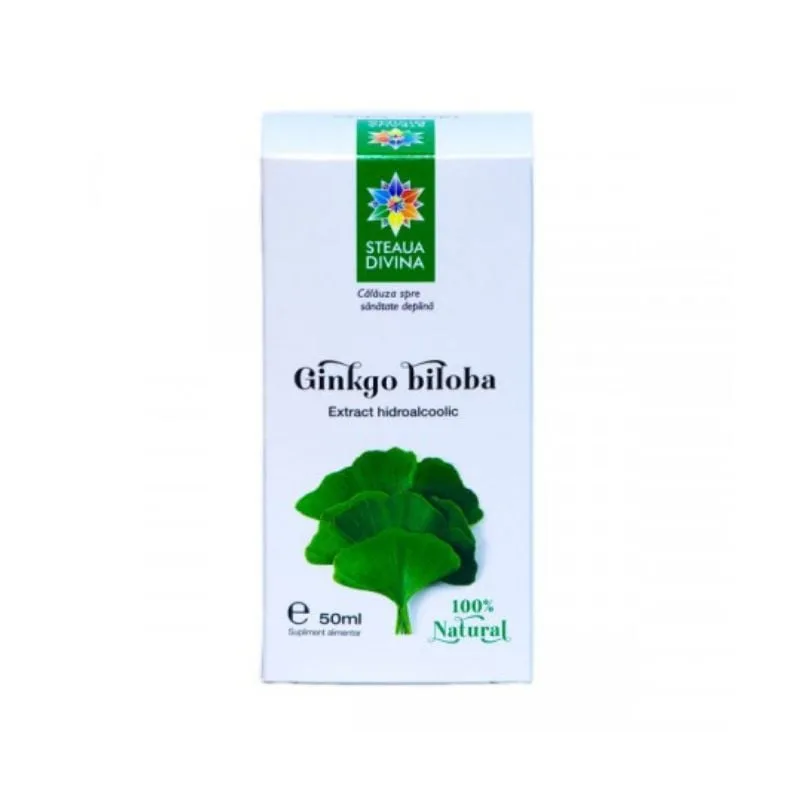 Tinctura Ginko Biloba, 50ml, Steaua Divina — preț și oferte