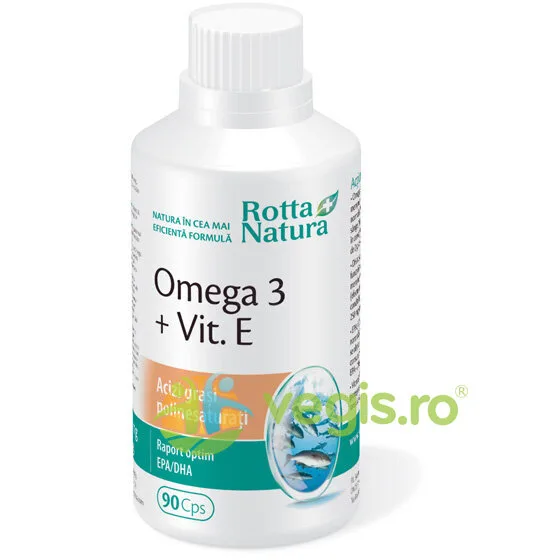 Omega 3 1000mg + Vitamina E 90cps ROTTA NATURA — preț și oferte
