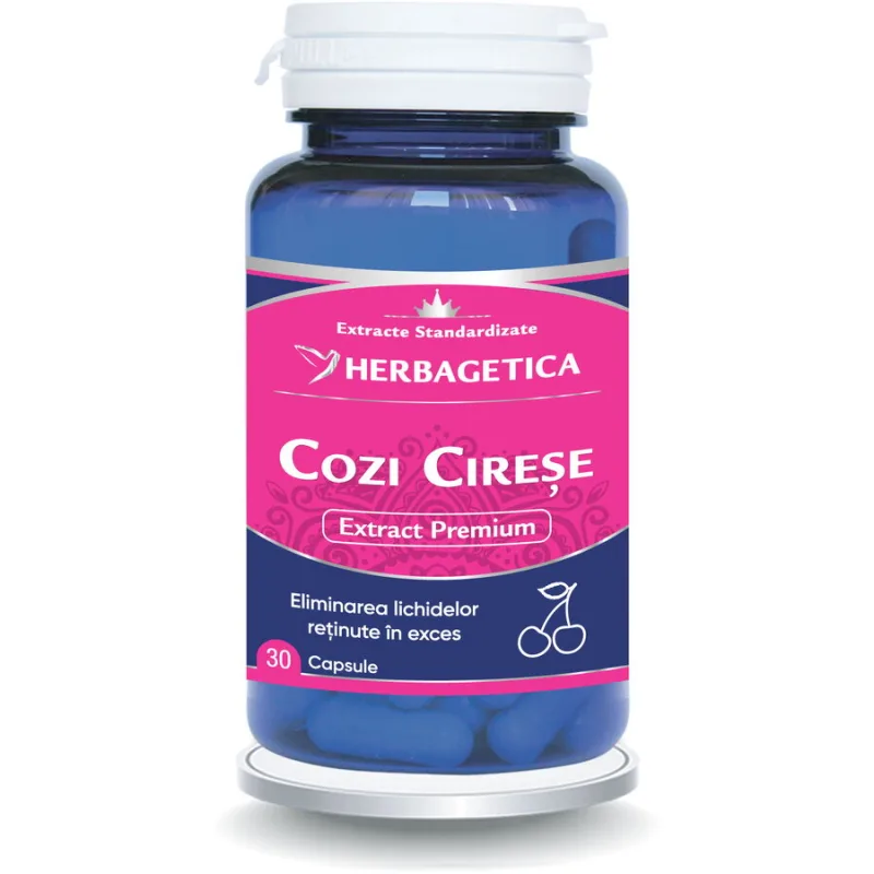 Cozi de Cirese Extract 30cps HERBAGETICA — preț și oferte