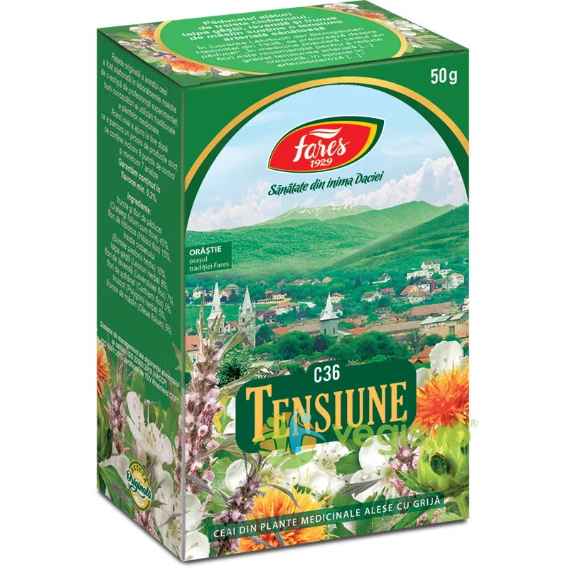 Ceai Tensiune (Hipertensiune) (C36) 50gr FARES — preț și oferte