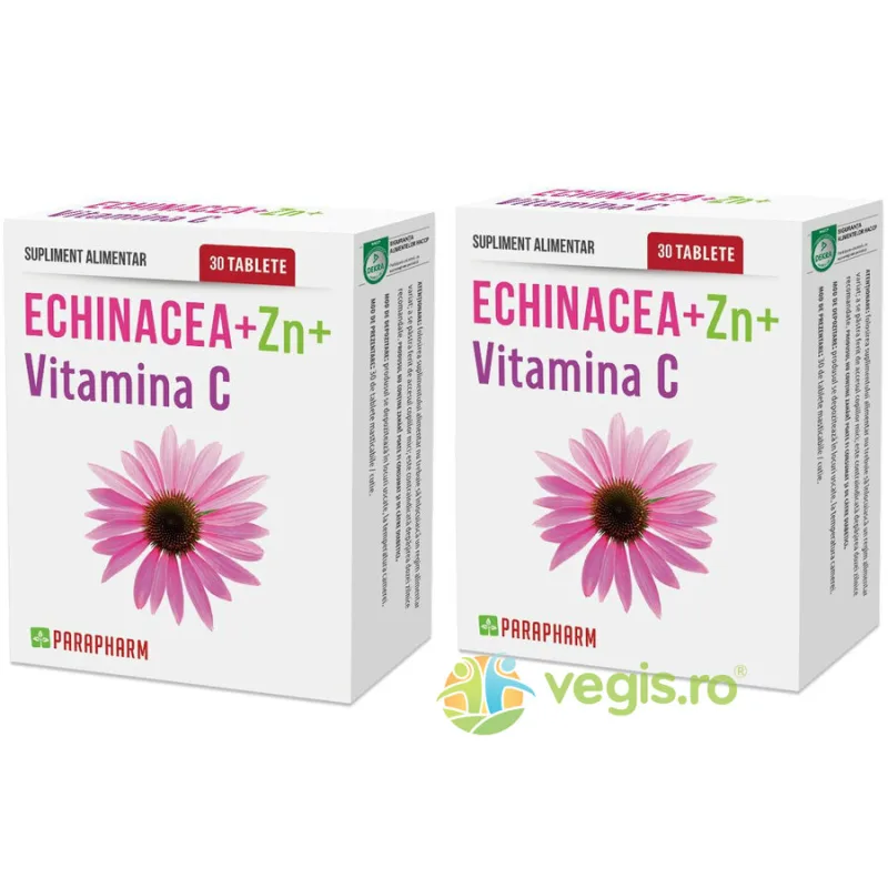 Pachet Echinacea + Zinc + Vitamina C 30cps+30cps Quantum Parapharm — preț și oferte