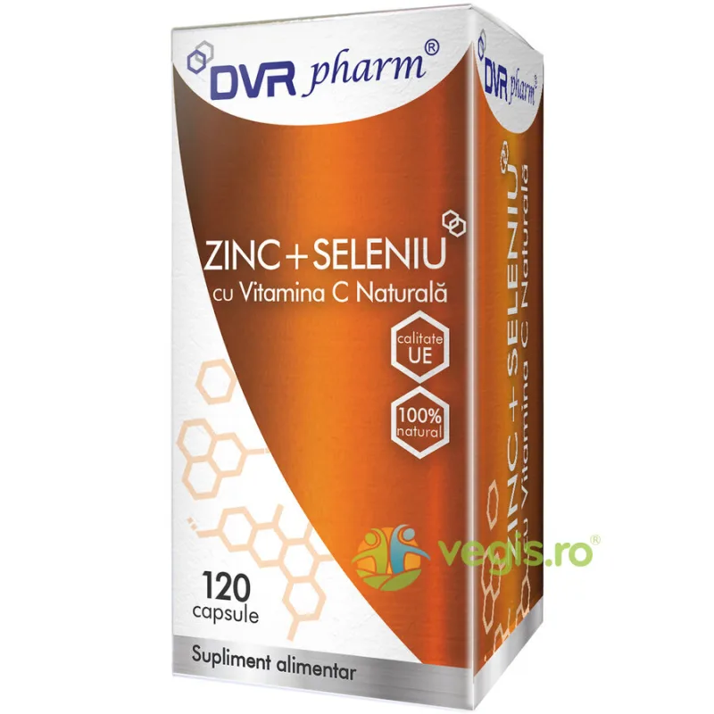 Zinc Seleniu Cu Vitamina C Naturala 120cps DVR&nbsp;PHARM — preț și oferte