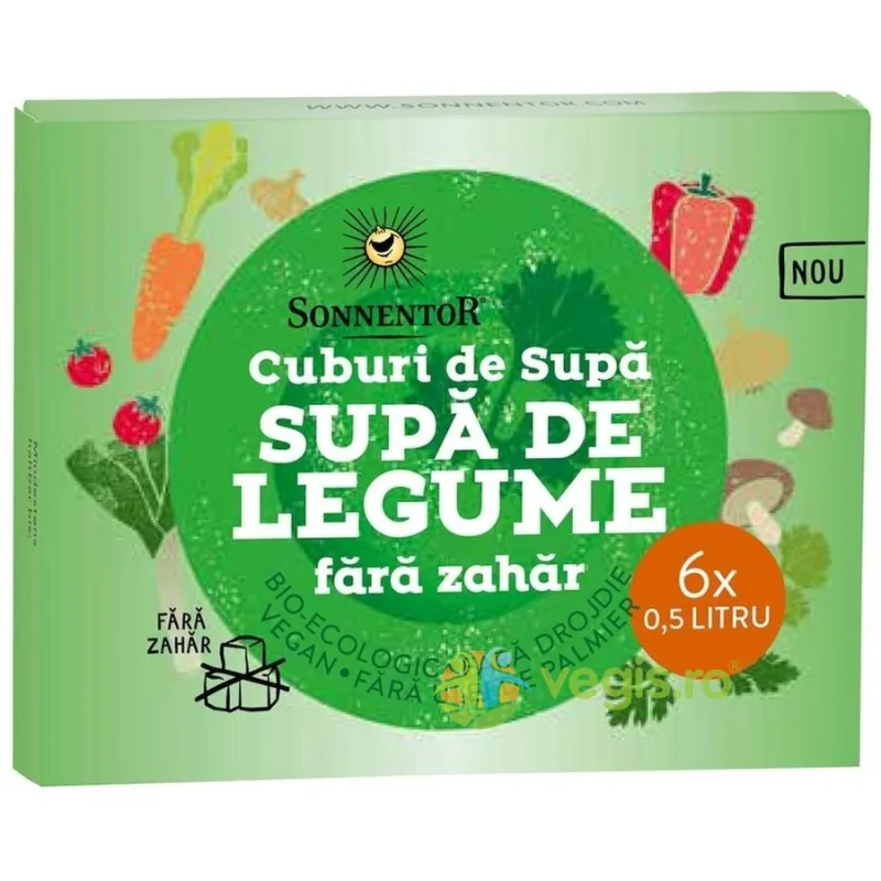 Cub de Supa cu Legume fara Zahar Ecologic/Bio 6 cuburi SONNENTOR — preț și oferte