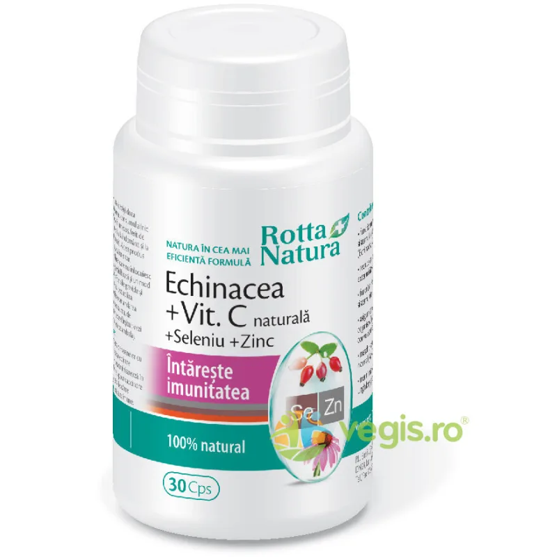 Echinaceea+Vitamina C+Seleniu+Zinc 30cps ROTTA NATURA — preț și oferte