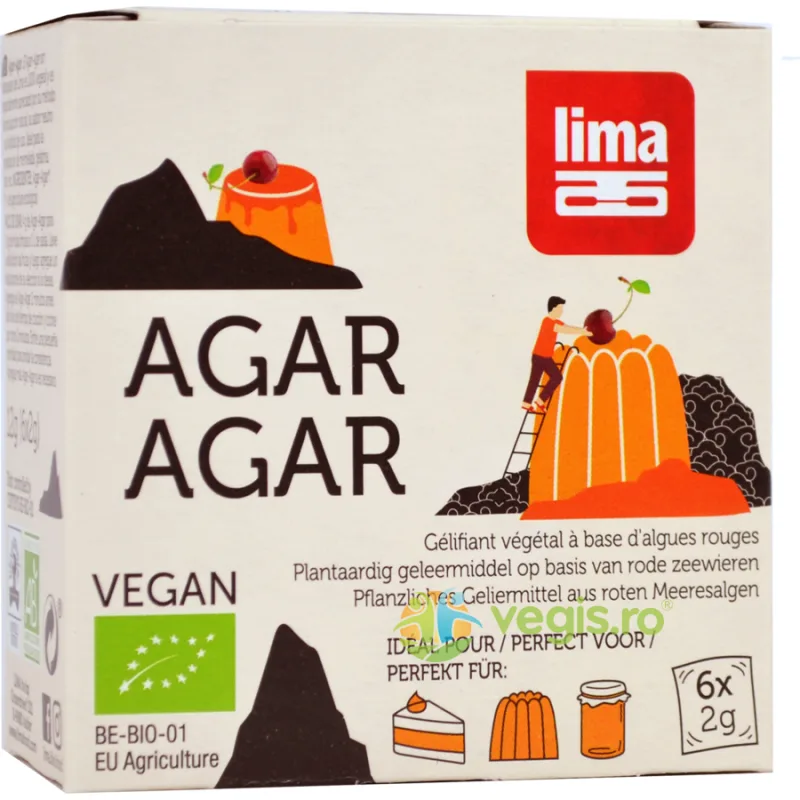 Agar Agar Pudra Ecologica/Bio 12g (6 x 2g) LIMA — preț și oferte