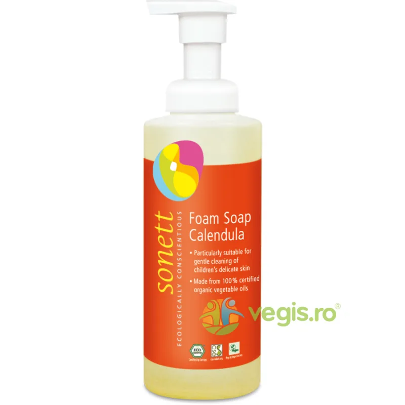 Sapun Lichid Spumant cu Galbenele pentru Copii Bio 200ml SONETT — preț și oferte