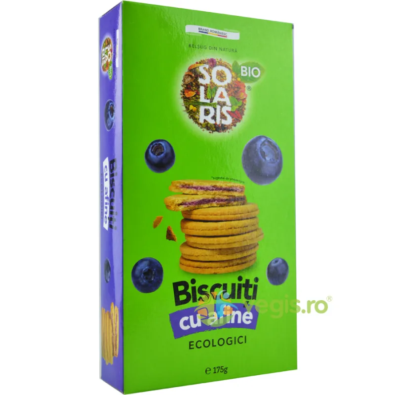 Biscuiti cu Crema de Afine Ecologici/Bio 175g SOLARIS — preț și oferte