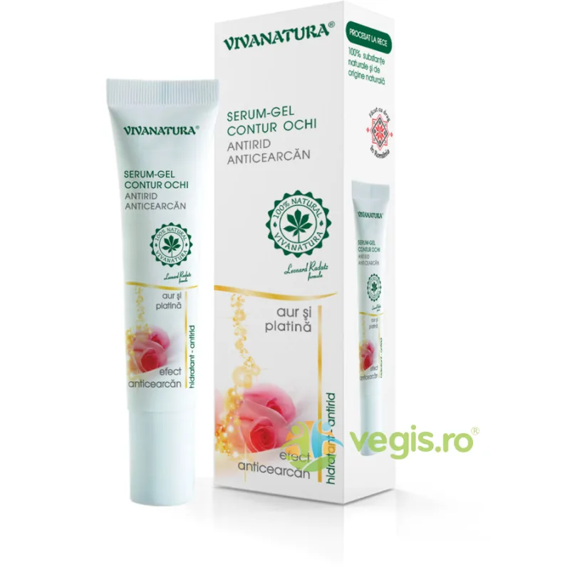 Gel Contur pentru Ochi Antirid si Anticearcan 15ml VIVA&nbsp;NATURA — preț și oferte
