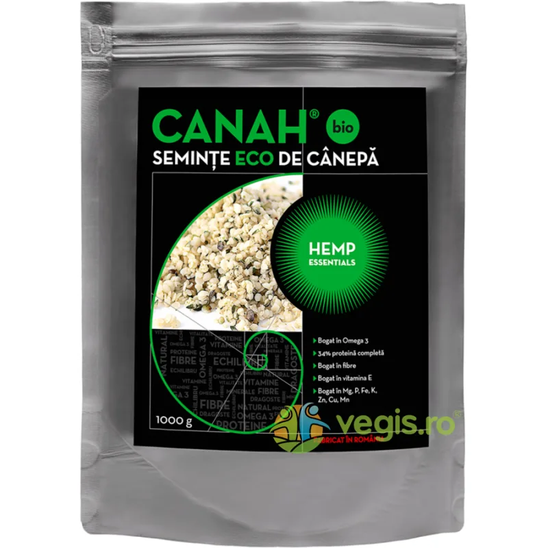 Seminte Decorticate de Canepa Ecologice/Bio 1kg Canah — preț și oferte