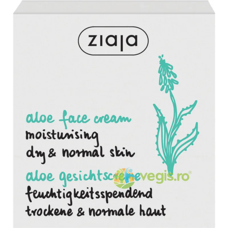 Crema Hidratanta De Zi Cu Extract De Aloe Vera Pentru Ten Normal Si Uscat 50ml — preț și oferte