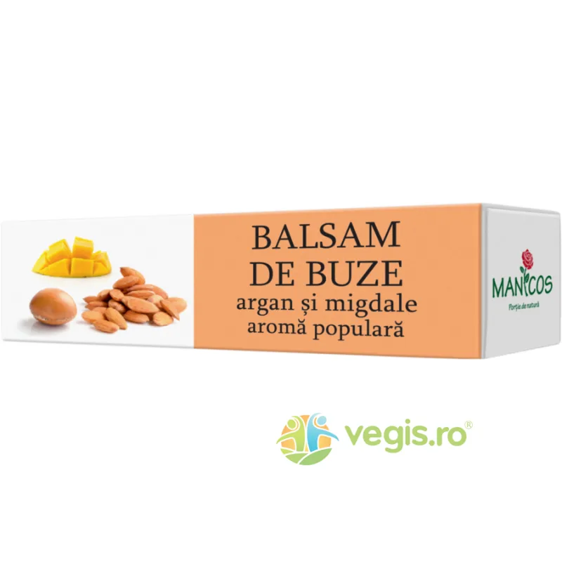 Balsam de Buze cu Ulei Argan, Ulei de Migdale Dulci 4.8g Manicos — preț și oferte