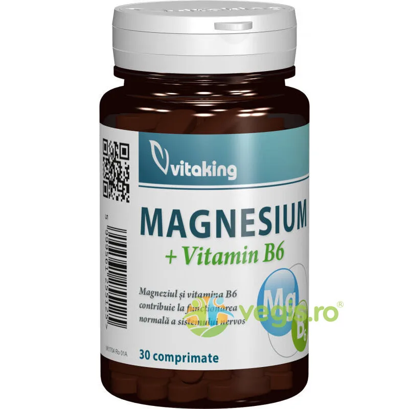 Magneziu cu Vitamina B6 30cps VITAKING — preț și oferte