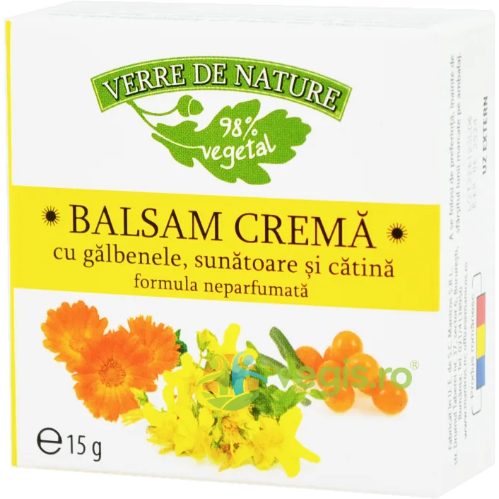 Balsam Crema cu Galbenele, Sunatoare si Catina 15g Manicos — preț și oferte