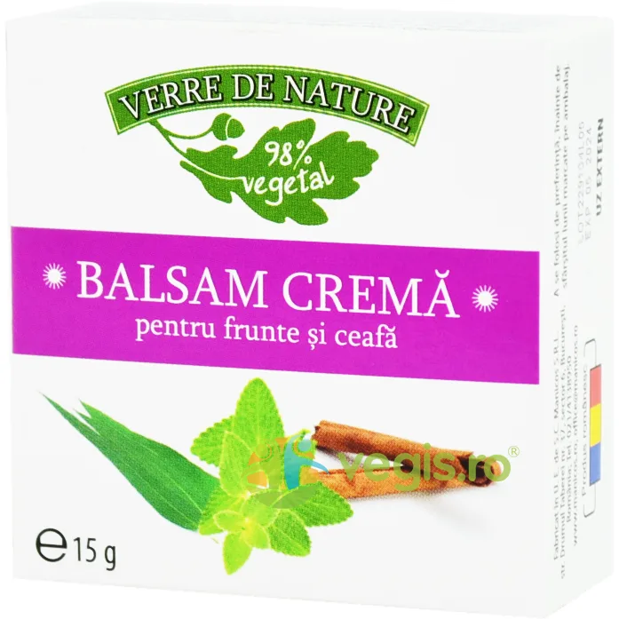 Balsam Crema Pentru Frunte si Ceafa cu Eucalipt, Menta si Scortisoara 15g Manicos — preț și oferte