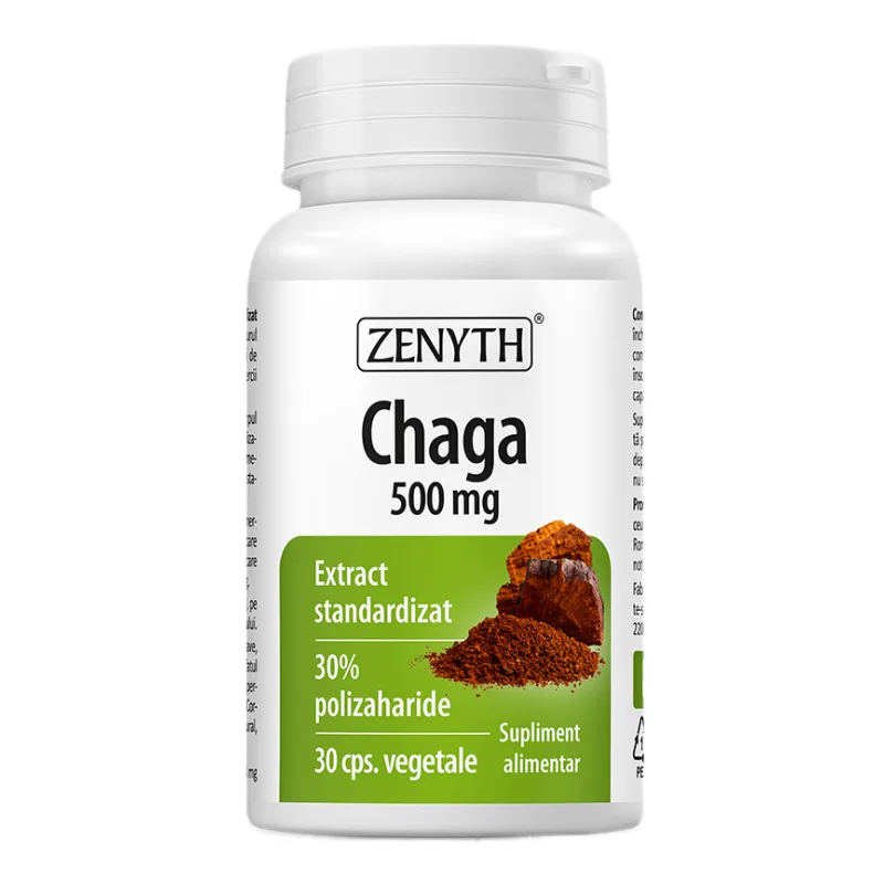 Chaga, 500 mg, 30 capsule, Zenyth — preț și oferte