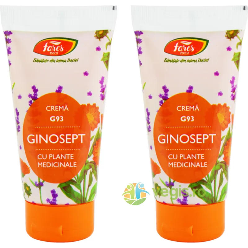 Pachet Ginosept Crema (G93) 50ml+50ml FARES — preț și oferte