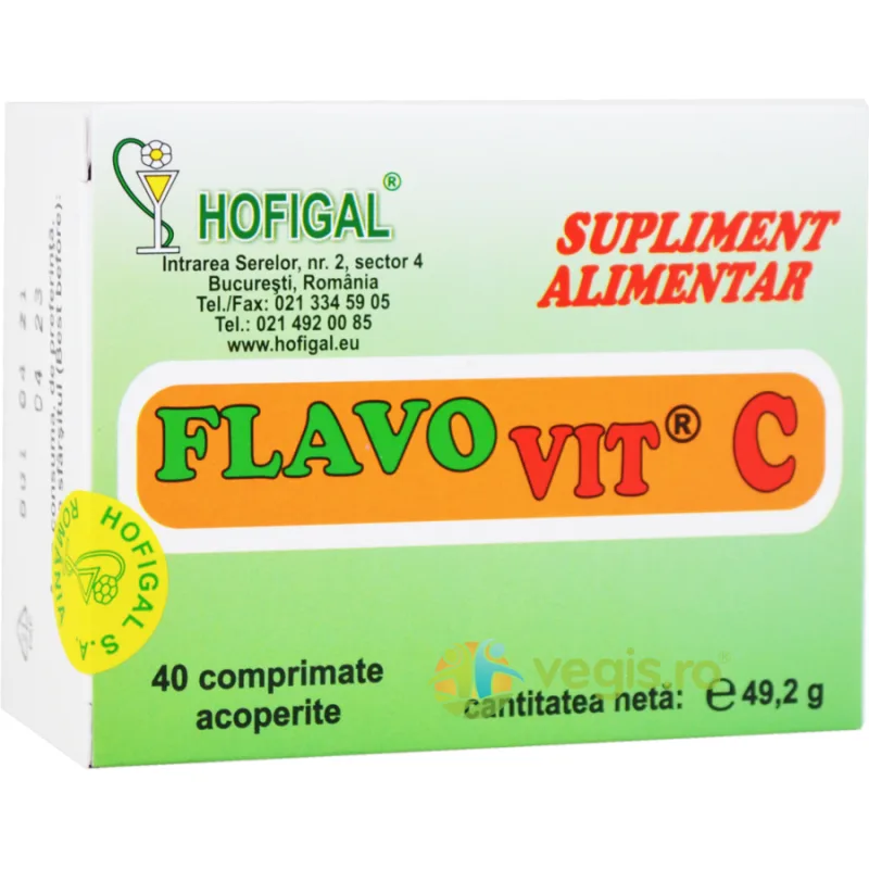 Flavo Vit C Adulti 40cpr HOFIGAL — preț și oferte