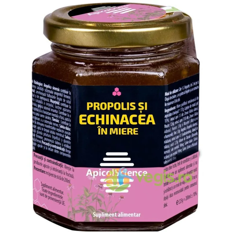 Propolis si Echinacea in Miere 200ml APICOLSCIENCE — preț și oferte