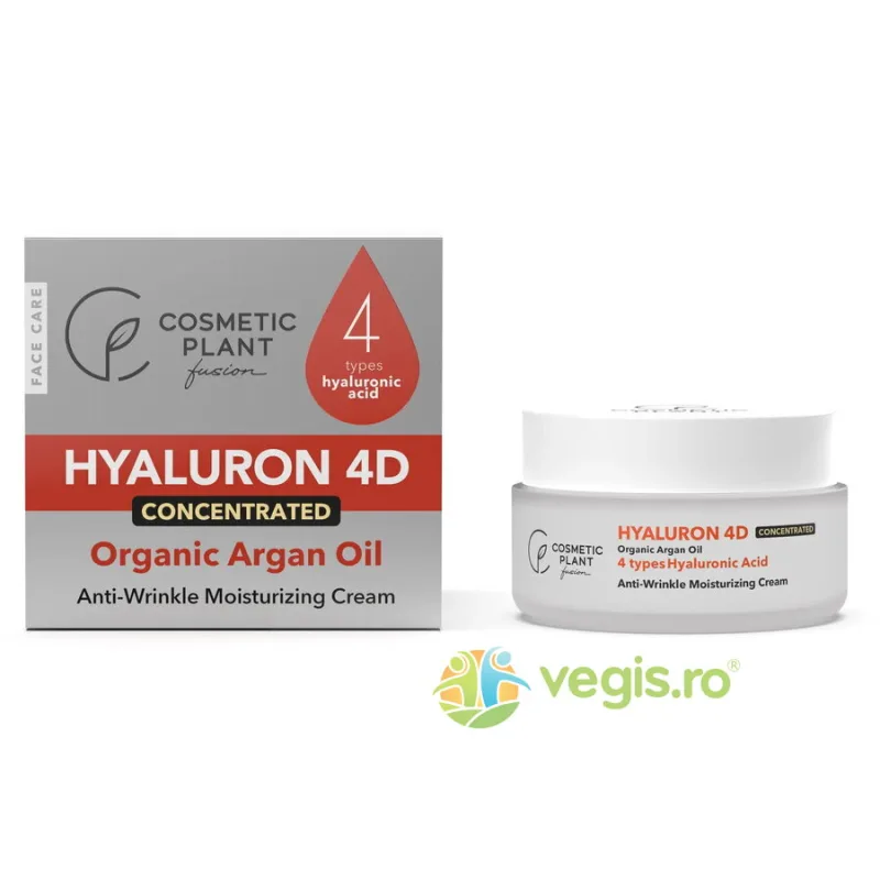 Crema Antirid Hidratanta 4D cu Acid Hialuronic si Ulei de Argan Face Care 50ml — preț și oferte