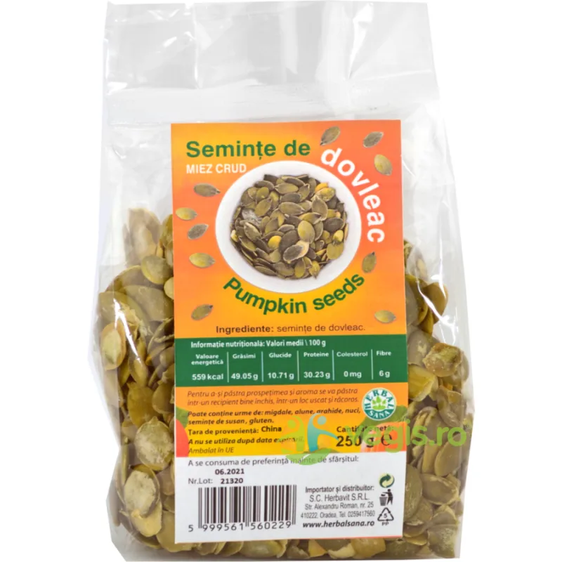 Seminte de Dovleac 250g Herbavit — preț și oferte