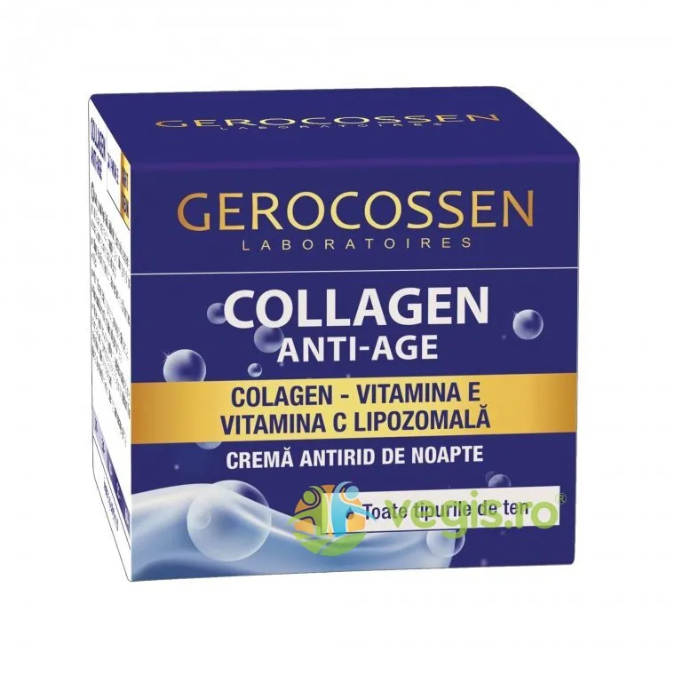 Crema Antirid de Noapte Collagen cu Vitamina E si Vitamina C Lipozomala 50ml — preț și oferte