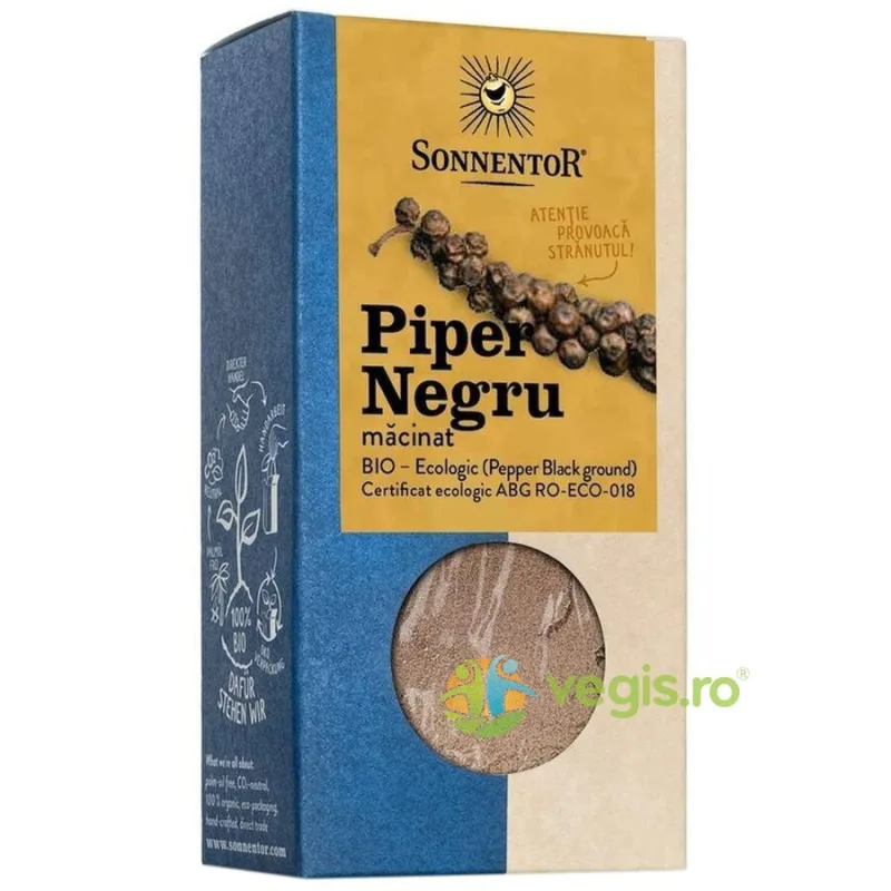 Piper Negru Macinat Ecologic/Bio 50g SONNENTOR — preț și oferte