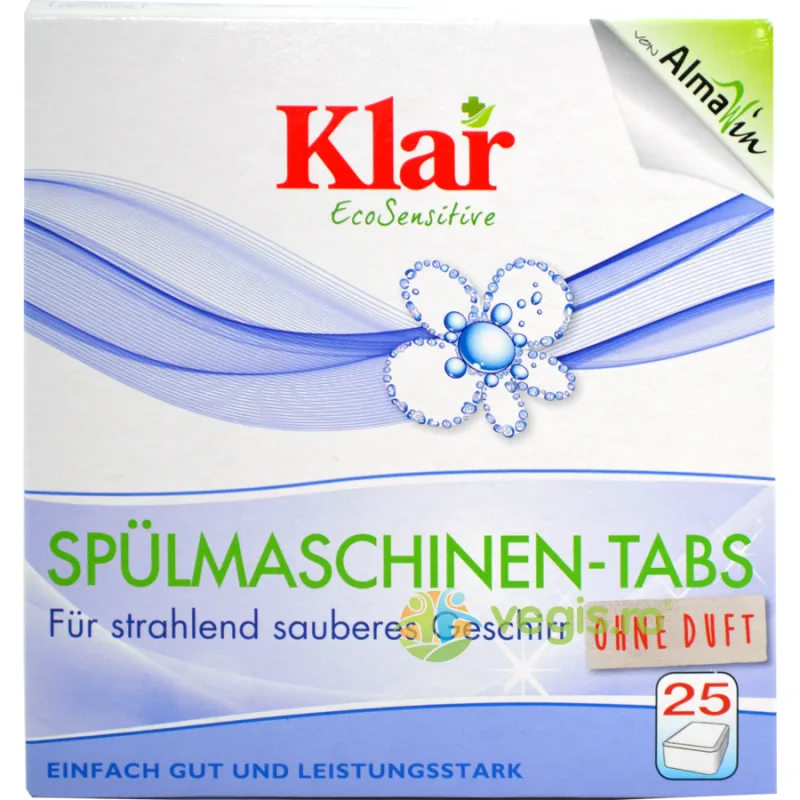 Tablete pentru Masina de Spalat Vase Ecologice/Bio 500g (25 Buc) KLAR — preț și oferte